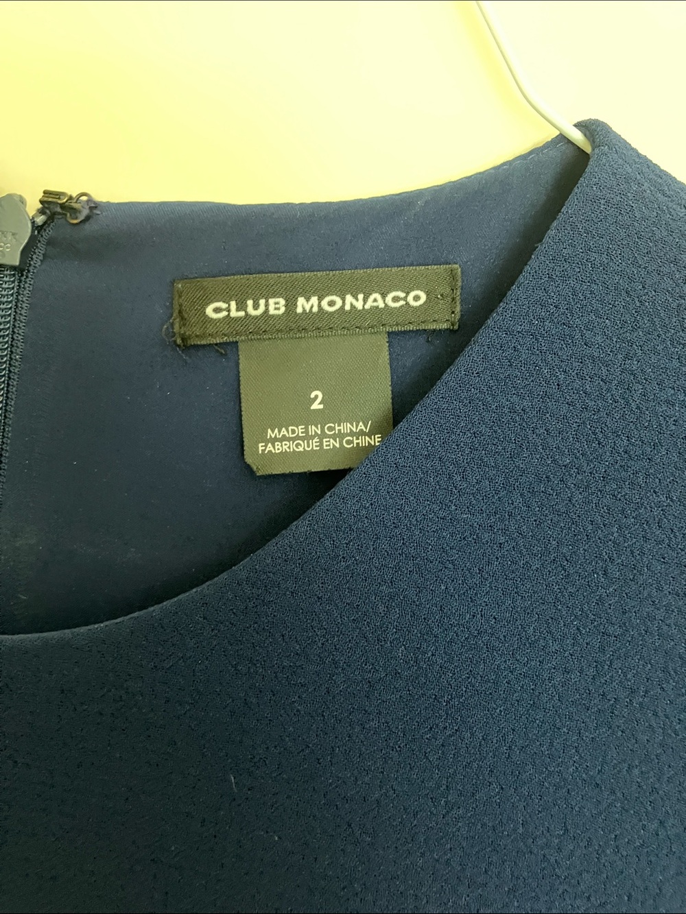 Club Monaco Deep Navy Ruffle-Sleeve Shift Dress - Picture 2 of 5